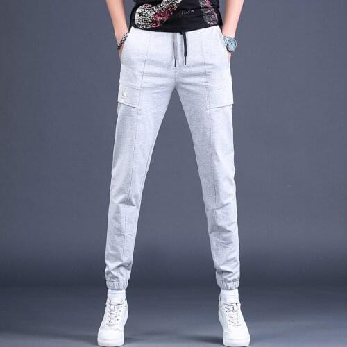 2021 New Men Joggers Sweatpants Male Gray Casual Pants Jogger Running Fitness Workout Trousers