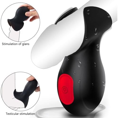 Male Penis Exerciser Vibrator Strong Vibration Stimulation Penis Massage Glans Testicle Scrotum Male Masturbation Device Sex Toy