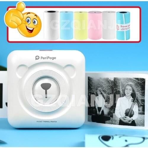 New!! 304 DPI Peripage Mini Photo Bluetooth Printer Pocket Photo Printer For Mobile phone Android and iOS Children Women Gifts