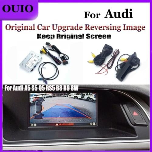 Parking Rear Camera Decoder For Audi A5 S5 Q5 RS5 B8 B9 8W 2010~2017 interface Original screen upgrade Reversing Camera adapter