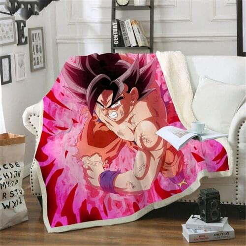 CLOOCL Popular Goku Anime Throws Blanket 3D Print Child Blankets Beds Adult Quilts Sofa Travel Student Weighted Blanket