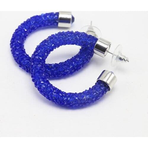 Rhinestone Stud Earrings C Geometric Simple Minimalist Earrings Women Femme Female Ladies Fashion Statement Oorknopjes Oorbellen