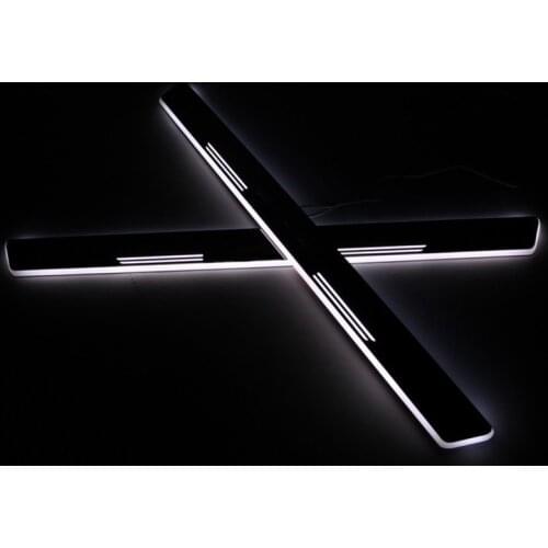 SNCN LED Car Scuff Plate Trim Pedal Door Sill Pathway Moving Welcome Light For Mercedes-Benz CLA W117 2013-2015 Badge Emblem