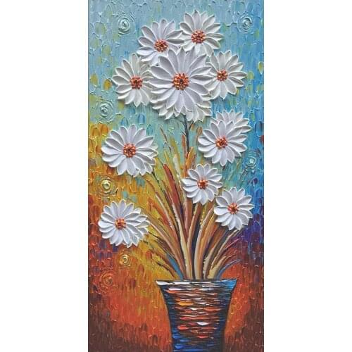 Textured 3D Floral Oil Paintings Canvas Wall Art Painted by Hand Décor your Home Living Room Wall Décor