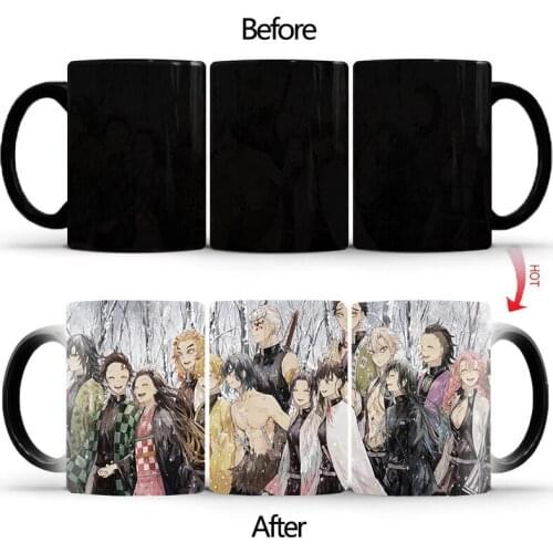 Warrior in the snow Changing Color Mug Ceramic Mug Heat Revealing Coffee Cup Friends Gift Student Breakfast Cup BSKT-028