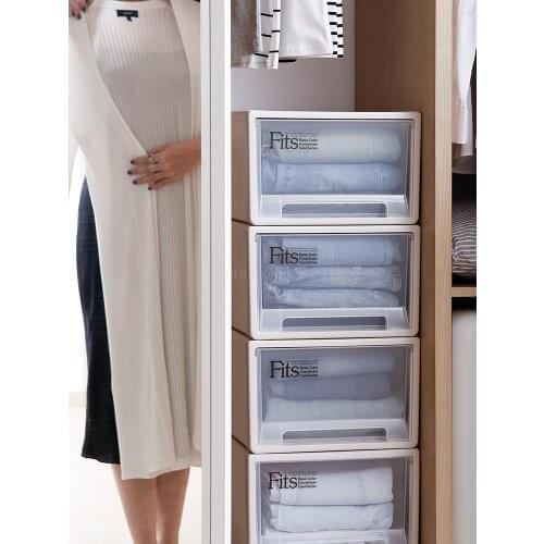 Clothes Bin Bin Plastic Drawer Clothing Storage Chest Underwear Receive A Case