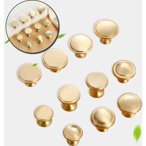 Gold cabinet pulls solid zinc alloy kitchen furniture cabinet knobs brass copper hardware drawer handle pulls