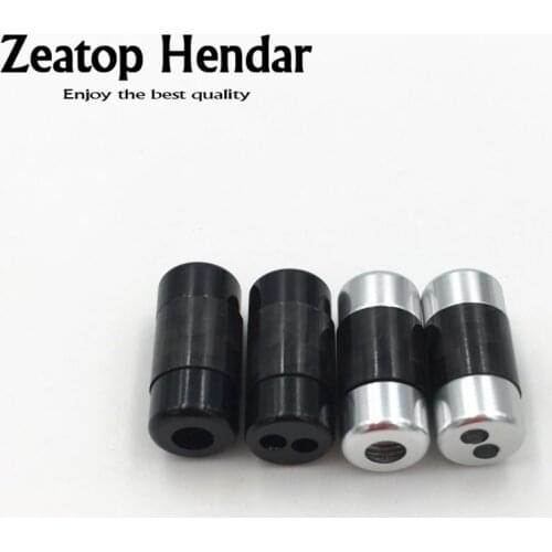 1Pcs Mini Carbon Fiber Pants Boot Y Splitter Speaker Audio Wire Black Silver Metal Slider Plug for Earphone Headphone Cable