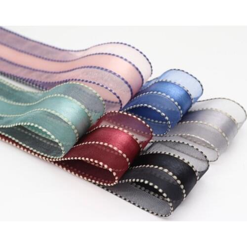 10 Yards 1.5'' 38MM Jump Point Organza Ribbons For Hair Bows DIY Handmade Materials M20060203