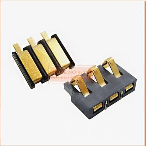3pin 2.5 mm Pitch Spring Compression Contact Female Male Connector Surface Mount Battery Connectors Reflow Solder PCB