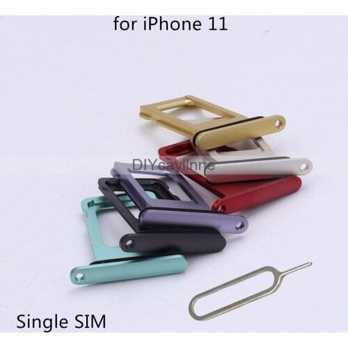 5pcs New Original Single 11 Pro Max Dual Adapter for iPhone 11 SIM Card Tray Holder Replacement Parts