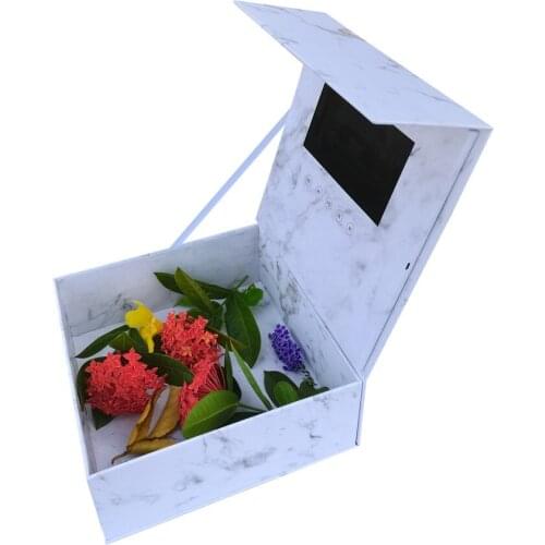 7inch Flowers Video Box Hardcover Mp4 Player 2GB Memory Universal Greeting Card HD Watching Booklet for Gift Birthday Wedding