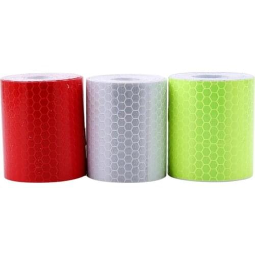 Car Reflective Tape Sticker Waterproof Warning Tape Strip Stickers Safety Mark Car Styling Self Adhesive Motorcycle Bicycle Film