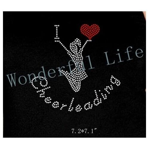 Free S shipping Wonderful Life Rhinestone Hot Fix Transfer Motif Sticker Bling Bling Cheer Words DIY For Garment Accessory
