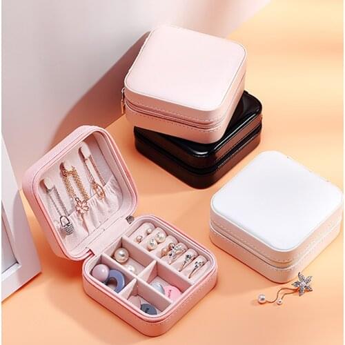 Earring Ring Jewelry Display Storage Box Jars Earring Ring Case Organizer Flannel Tray Holder Gift For Girls Women 2021 New