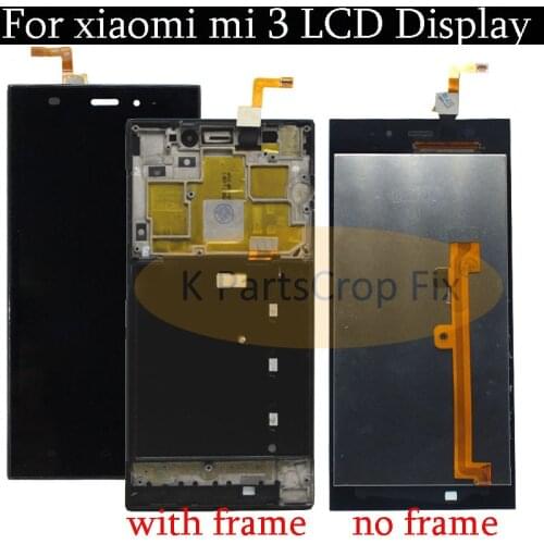 For Xiaomi Mi3 Display Tested 5 inch IPS LCD For XiaoMi Mi 3 Mi3 Display With Touch Screen Digitizer Assembly with frame