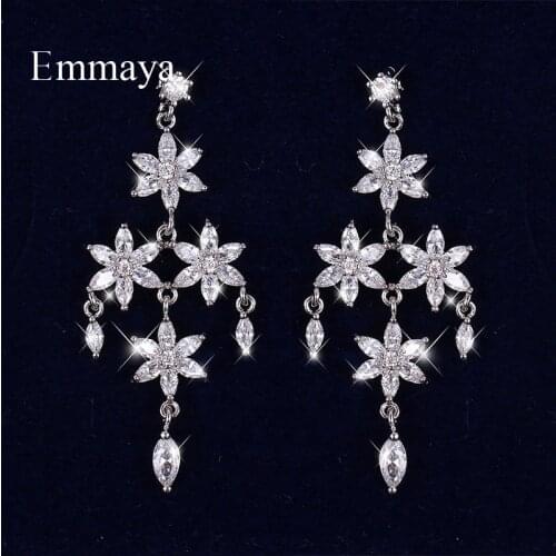 Emmaya New Fashion Star Apprance Two Color Choice For Female Elegant Jewelry Modern Design With AAA Zirconia In Bridal Wedding
