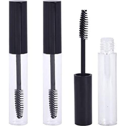 New 3ml Mascara Tube Liquid Bottle Empty Eyelash-Cream Vial Cosmetic Sample Container with Leakproof Inner Black Cap