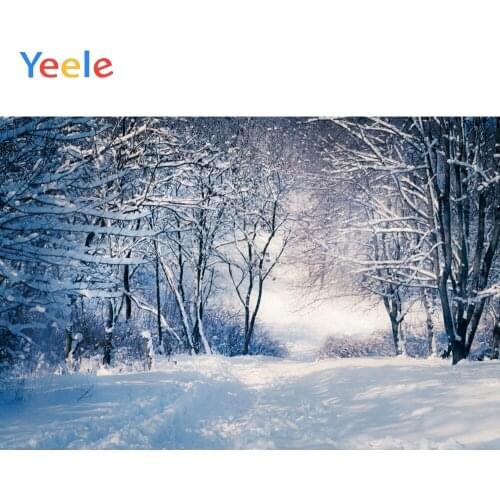 Yeele Winter Photocall Snow Forest Mount Painting Photography Backdrops Personalized Photographic Backgrounds For Photo Studio