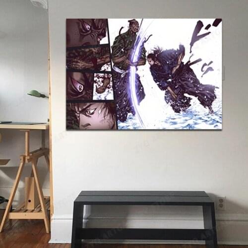 Musashi Vs Denshichiro Canvas Decoration Prints Poster Pictures Home Decor Living Room Bedroom Art Painting Anime