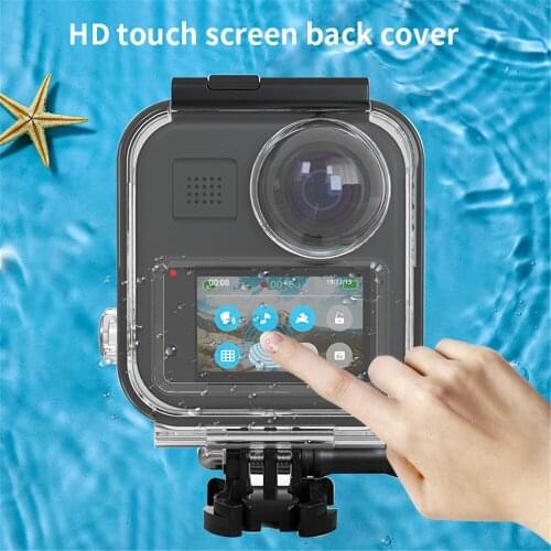 Kebidu Action camera Waterproof Housings mini Protable Camera Case 360 Diving Protection Underwater Dive Cover For gopro MAX