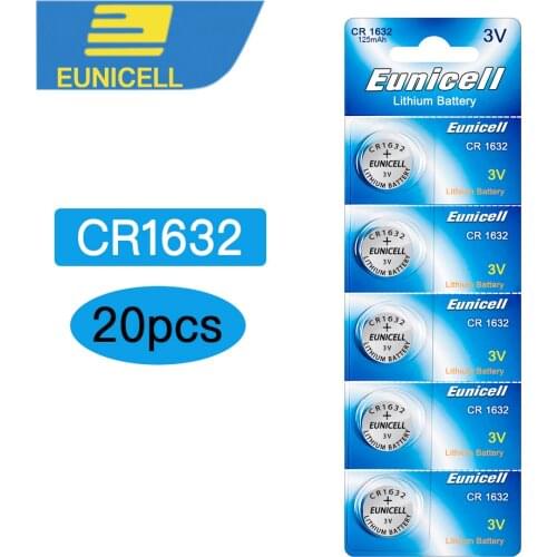 20pcs CR1632 CR 1632 ECR1632 DL1632 KCR1632 LM1632 3V lithium Button Cell battery Batteries for Toys watch 4Cards