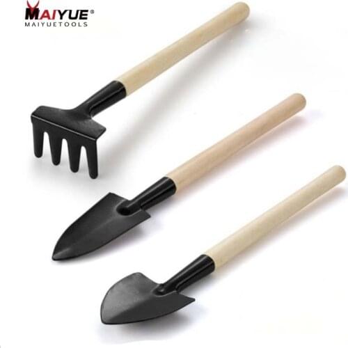 MAIYUE Small Home Gardening Tool Set Three-piece Shovel Rak Multi-Functional Small Transplant Hand Tool
