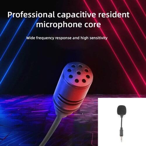 Mini Microphone for Recording Live Portable Small Microphone Noise Reduction Phone Computer Direct Plug 3.5mm Audio Plug