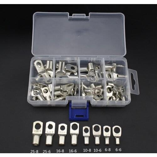 Bolt Hole Tinned Copper Cable lugs Battery Terminals set Wire terminals connector