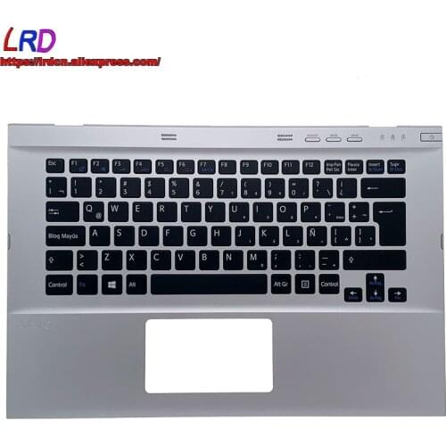 New LAS keyboard palmrest case cover For SONY SVT14 SVT14118CCS SVT14113CXS silver Latin 65.4WSZ1.011 A1922068B