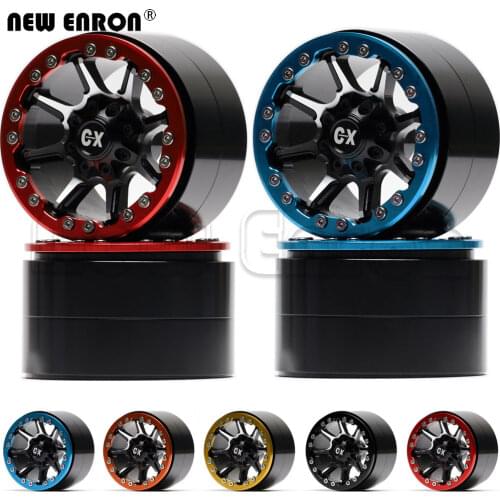 NEW ENRON 2.2" 8 Spoke Alloy 63*48*40 Beadlock Wheels Hub Rim for 1/10 RC Crawler Axial SCX10 SCX10 II 90046 RR10 TRX-4 Traxxas