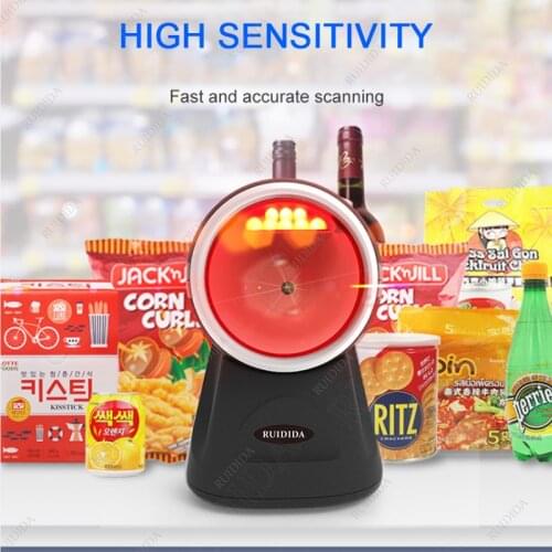 Platform Barcode Reader 2D QR Barcode Scanner Desktop Bar code Scanner USB Hands-Free Bar code Reader Wired Reader PDF417Scanner