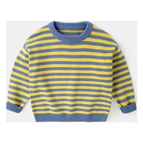 Boys Striped Sweater 2020 Autumn and Winter New Childrens Clothing Korean Kids Boys Turtleneck Sweaters Childrens Sweater 2-8Y