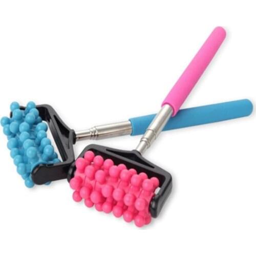 1pc Adjustable Back Scratcher Massage Roller Telescopic Handy Stainless Steel Body Massage Stick Relax Tool Stress Relief Office