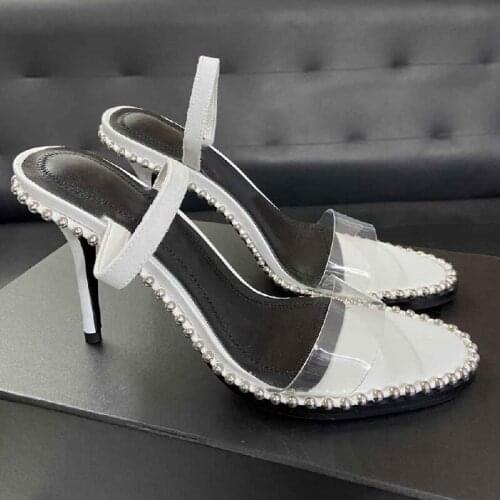 Summer Women Shoes Ladies Black Sandals Crystal Female Career Chaussures High Heels Sandales New Peep Toe Sandalias Fashion