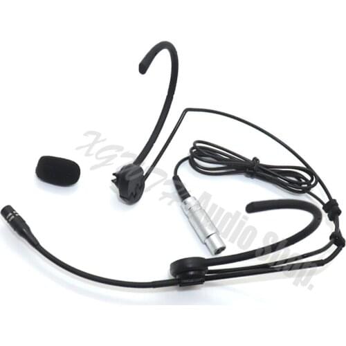 Xgwth Foldable Headworn Super Cardioid Condenser Headset Microphone for AKG Wireless Body-Pack Transmitter 3pin Mini XLR 3-Pin