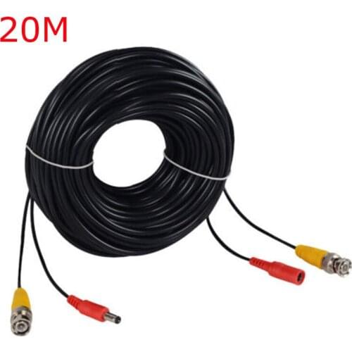 20M BNC Video Male DC Power Jack M/F RCA Audio CCTV Camera Extension Cable For CCTV Camera Security Surveillance