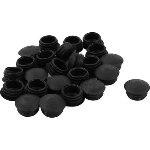 Blanking End Caps 13mm Dia Plastic Round Tubing Tube Inserts 24 Pcs