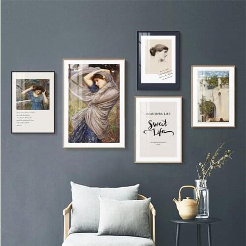 Retro Women Wall Art Canvas Picture Painting Home Decor Quotes Vintage Poster Art Print Decoration Wall Pictures for Living Room