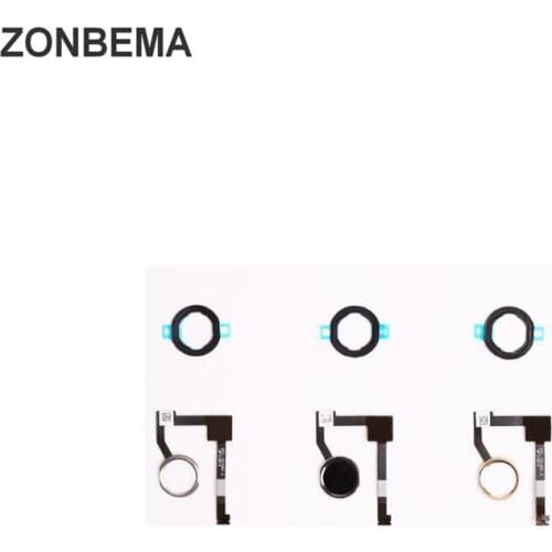 ZONBEMA 50pcs/lot High quality New For iPad mini 4 Home button Keypad Flex Cable assembly+Rubber