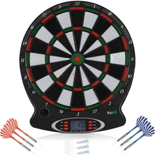 1Pc Electronic Dartboard Professional Electronic Hanging Dartboard LCD Scoring Indicator Dart Game With 6pcs Darts