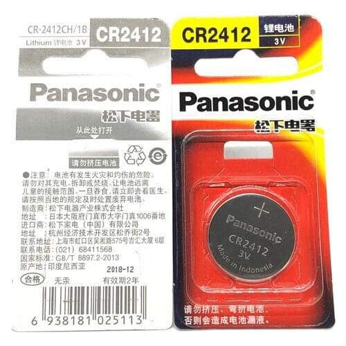 10PCS/LOT New Original Battery For Panasonic CR2412 3V Lithium Button Coin Watch Battery Key Fobs Batteries For swatch CR 2412