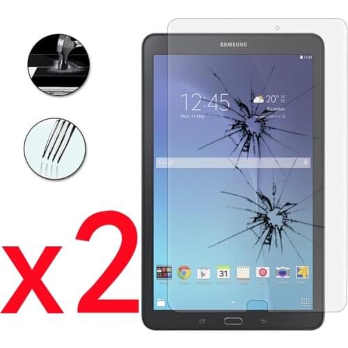 2Pcs Tablet Tempered Glass Screen Protector Cover for Samsung Galaxy Tab E 9.6 T560/T561 Full Coverage Protective Film