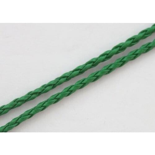 20 Meters of green artifical leather cord 3mm #22951