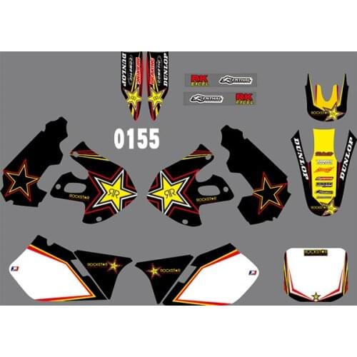 3 Styles Motorcycle Graphic Dirt Bike Sticker kit DECALS STICKERS FOR SUZUKI RM125-250 1999 2000
