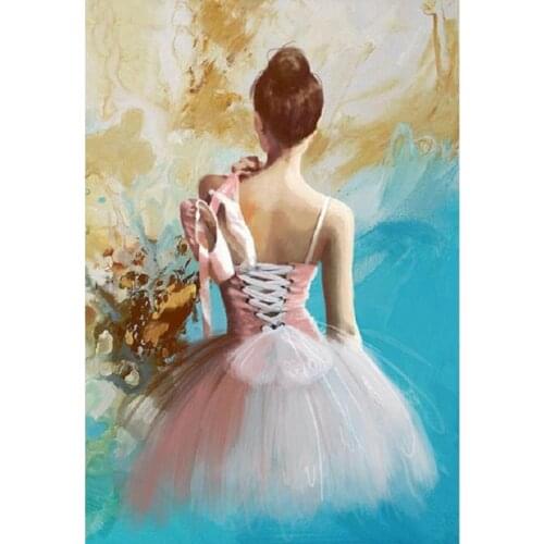 DIY Diamond Painting cross stitch Ballerina girl 5D Full Diamond Embroidery picture Mosaic rhinestones Wall Stickers FR365