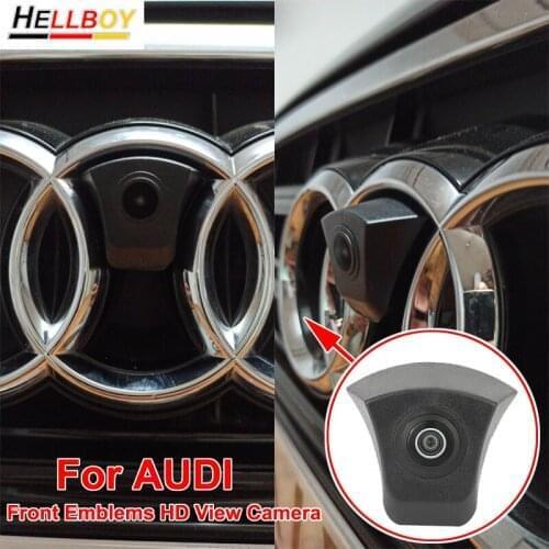 HD View Camera Car Front Grill Emblems For AUDI Q3 Q5 SQ5 Q7 A1 S1 A3 S3 8V 8P A4 S4 B8 B9 A5 S5 A6 S6 C6 A7 TT TTS Accessories