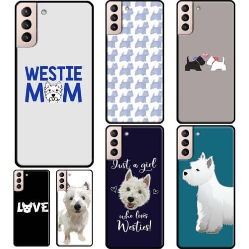 Westie Scottie Scottish Terrier Phone Case For Samsung Galaxy S21 S20 Ultra Note 20 Note 10 S8 S9 S10 Plus S20 FE Cover