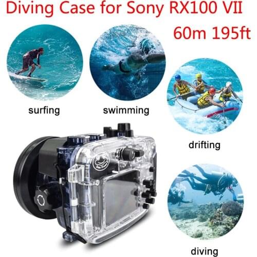 Seafrogs Diving Case for Sony RX100 VII Waterproof Protective Housing 60m 195ft Diving Equipment Camera Cover Accessory Shell