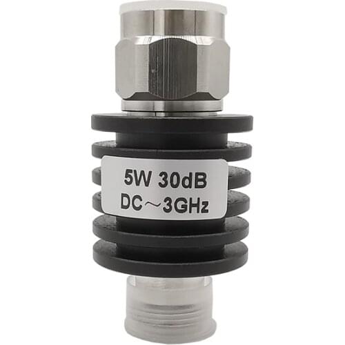 ALLiSHOP N Type Attenuator 5W 5 Watts DC-3 Ghz 1db to 40dB Type N Male Female RF coaxial Power plug M to jack F 50 ohm